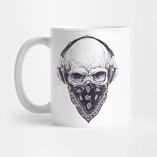 Skull in Headphones Mug